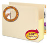 A Picture of product SMD-75174 Smead™ Manila End Tab File Pockets with Tyvek-Lined Gussets, 5.25" Expansion, Letter Size, 10/Box