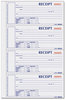A Picture of product RED-S1657NCL Rediform® Durable Hardcover Numbered Money Receipt Book,  2 3/4 x 6 7/8, Three-Part, 200 Forms