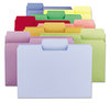 A Picture of product SMD-11961 Smead™ SuperTab® Colored File Folders 1/3-Cut Tabs: Assorted, Letter Size, 0.75" Expansion, 11-pt Stock, Color Assortment 2, 100/Box