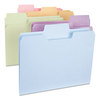 A Picture of product SMD-11961 Smead™ SuperTab® Colored File Folders 1/3-Cut Tabs: Assorted, Letter Size, 0.75" Expansion, 11-pt Stock, Color Assortment 2, 100/Box