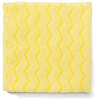 A Picture of product 968-677 Rubbermaid HYGEN™ Microfiber Bathroom Cloth. Yellow. 16" x 16". Durable up to 500 launderings. Bleach safe. 12/cs.