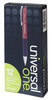 A Picture of product UNV-15542 Universal™ Comfort Grip® Retractable Ballpoint Pen Medium 1 mm, Red Ink, Red/Black Barrel, Dozen