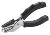 A Picture of product UNV-74321 Universal® One-Hole Punch Eight-Sheet Handheld 1/4" Holes, Metal with Rubber Grip, Black