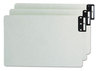 A Picture of product SMD-63276 Smead™ 100% Recycled End Tab Pressboard Guides with Metal Tabs 1/3-Cut A to Z, 8.5 x 14, Green, 25/Set