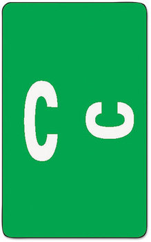 Smead™ AlphaZ® Color-Coded Second Letter Alphabetical Labels C, 1 x 1.63, Dark Green, 10/Sheet, 10 Sheets/Pack