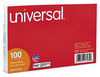 A Picture of product UNV-47250 Universal® Recycled Index Strong 2 Pt. Stock Cards Ruled 5 x 8, White, 100/Pack