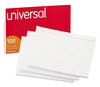 A Picture of product UNV-47250 Universal® Recycled Index Strong 2 Pt. Stock Cards Ruled 5 x 8, White, 100/Pack