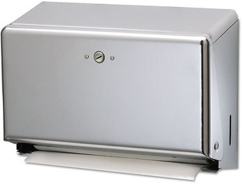 San Jamar® Mini C-Fold/Multifold Towel Dispenser,  Chrome, 11 1/8 x 3 7/8 x 7 7/8