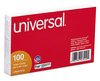 A Picture of product UNV-47250 Universal® Recycled Index Strong 2 Pt. Stock Cards Ruled 5 x 8, White, 100/Pack