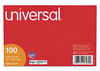 A Picture of product UNV-47250 Universal® Recycled Index Strong 2 Pt. Stock Cards Ruled 5 x 8, White, 100/Pack