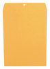 A Picture of product UNV-42907 Universal® Kraft Clasp Envelope #12 1/2, Square Flap, Clasp/Gummed Closure, 9.5 x 12.5, Brown 100/Box