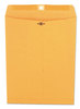 A Picture of product UNV-42907 Universal® Kraft Clasp Envelope #12 1/2, Square Flap, Clasp/Gummed Closure, 9.5 x 12.5, Brown 100/Box