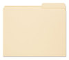 A Picture of product SMD-10385 Smead™ Manila Guide Height Systems File Folders 2/5-Cut Tabs: Right of Center, Letter Size, 0.75" Expansion, 100/Box