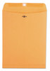 A Picture of product UNV-35265 Universal® Kraft Clasp Envelope #93, Square Flap, Clasp/Gummed Closure, 9.5 x 12.5, Brown 100/Box