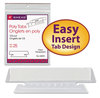 A Picture of product SMD-64615 Smead™ Poly Index Tabs & Inserts For Hanging File Folders and 1/3-Cut, White/Clear, 3.5" Wide, 25/Pack