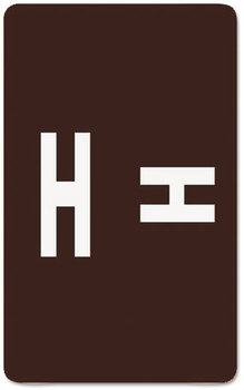 Smead™ AlphaZ® Color-Coded Second Letter Alphabetical Labels H, 1 x 1.63, Dark Brown, 10/Sheet, 10 Sheets/Pack