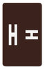 A Picture of product SMD-67178 Smead™ AlphaZ® Color-Coded Second Letter Alphabetical Labels H, 1 x 1.63, Dark Brown, 10/Sheet, 10 Sheets/Pack