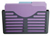 A Picture of product UNV-08162 Universal® Deluxe Recycled Plastic Cubicle Single File Pocket Pins Mount, 13.5 x 3 7, Charcoal