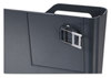 A Picture of product UNV-08162 Universal® Deluxe Recycled Plastic Cubicle Single File Pocket Pins Mount, 13.5 x 3 7, Charcoal
