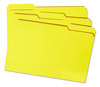 A Picture of product SMD-12934 Smead™ Reinforced Top Tab Colored File Folders 1/3-Cut Tabs: Assorted, Letter Size, 0.75" Expansion, Yellow, 100/Box