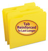 A Picture of product SMD-12934 Smead™ Reinforced Top Tab Colored File Folders 1/3-Cut Tabs: Assorted, Letter Size, 0.75" Expansion, Yellow, 100/Box