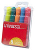 A Picture of product UNV-08860 Universal™ Desk Highlighters Assorted Ink Colors, Chisel Tip, Barrel 5/Set