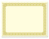 A Picture of product SOU-CTP2V Southworth® Premium Certificates,  Ivory, Spiro Gold Foil Border, 66 lb,  8.5 x 11, 15/Pack
