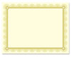 A Picture of product SOU-CTP2V Southworth® Premium Certificates,  Ivory, Spiro Gold Foil Border, 66 lb,  8.5 x 11, 15/Pack