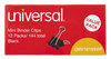 A Picture of product UNV-10199VP Universal® Binder Clips Clip Zip-Seal Bag Value Pack, Mini, Black/Silver, 144/Pack