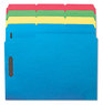 A Picture of product SMD-12940 Smead™ Top Tab Colored Fastener Folders 0.75" Expansion, 2 Fasteners, Letter Size, Yellow Exterior, 50/Box