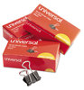 A Picture of product UNV-10200VP3 Universal® Binder Clips Value Pack, Small, Black/Silver, 36/Box