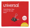 A Picture of product UNV-10200VP3 Universal® Binder Clips Value Pack, Small, Black/Silver, 36/Box
