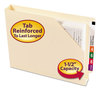 A Picture of product SMD-75740 Smead™ End Tab Jackets with Reinforced Tabs Straight Letter Size, 14-pt Manila, 50/Box