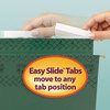 A Picture of product SMD-64036 Smead™ TUFF® Hanging Folders with Easy Slide™ Tab Letter Size, 1/3-Cut Tabs, Standard Green, 20/Box