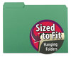 A Picture of product SMD-10247 Smead™ Interior File Folders 1/3-Cut Tabs: Assorted, Letter Size, 0.75" Expansion, Green, 100/Box