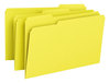 A Picture of product SMD-17943 Smead™ Colored File Folders 1/3-Cut Tabs: Assorted, Legal Size, 0.75" Expansion, Yellow, 100/Box