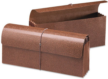 Smead™ Classic Expanding Wallets 3.5" Expansion, 1 Section, Elastic Cord Closure, Check Size, Redrope