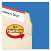 A Picture of product SMD-10376 Smead™ Reinforced Guide Height File Folders 2/5-Cut Tabs: Right of Center Position, Letter Size, 0.75" Expansion, Manila, 100/Box