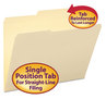 A Picture of product SMD-10376 Smead™ Reinforced Guide Height File Folders 2/5-Cut Tabs: Right of Center Position, Letter Size, 0.75" Expansion, Manila, 100/Box