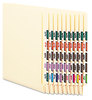 A Picture of product SMD-67370 Smead™ Numerical End Tab File Folder Labels 0, 1 x 1.25, White, 500/Roll