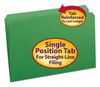 A Picture of product SMD-17110 Smead™ Reinforced Top Tab Colored File Folders Straight Tabs, Legal Size, 0.75" Expansion, Green, 100/Box