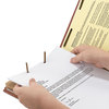 A Picture of product SMD-19023 Smead™ 100% Recycled Pressboard Classification Folders 2" Expansion, 2 Dividers, 6 Fasteners, Legal Size, Red Exterior, 10/Box