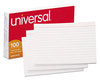 A Picture of product UNV-47236 Universal® Recycled Index Strong 2 Pt. Stock Cards Ruled, 4 x 6, Assorted, 100/Pack