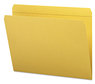 A Picture of product SMD-12210 Smead® Reinforced Top Tab Colored File Folders,  Straight Cut, Reinforced Top Tab, Letter, Goldenrod, 100/Box