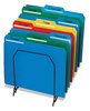 A Picture of product SMD-10500 Smead™ Top Tab Poly Colored File Folders 1/3-Cut Tabs: Assorted, Letter Size, 0.75" Expansion, Colors, 24/Box