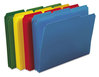 A Picture of product SMD-10500 Smead™ Top Tab Poly Colored File Folders 1/3-Cut Tabs: Assorted, Letter Size, 0.75" Expansion, Colors, 24/Box