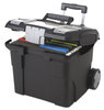 A Picture of product STX-61507U01C Storex Premium File Cart,  15w x 16 3/8d x 14 1/4 to 30h, Black