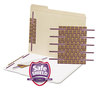A Picture of product SMD-68216 Smead™ SafeSHIELD® Fasteners Two-Prong Fastener Base and Compressor Sets, 2" Capacity, 2.75" Center to Purple, 50/Box