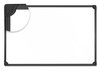 A Picture of product UNV-43026 Universal® Design Series Deluxe Magnetic Steel Dry Erase Marker Board 48 x 36, White Surface, Black Aluminum/Plastic Frame