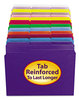 A Picture of product SMD-12434 Smead™ Reinforced Top Tab Colored File Folders 1/3-Cut Tabs: Assorted, Letter Size, 0.75" Expansion, Lavender, 100/Box